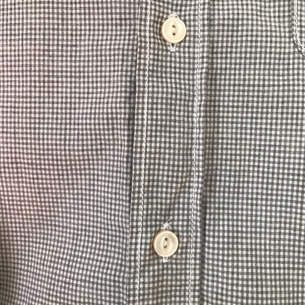 Light Grey Checkered Faonnable Button Down - image 5